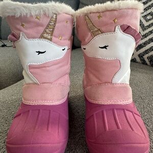 Cat & Jack Pink Unicorn Kids Boots